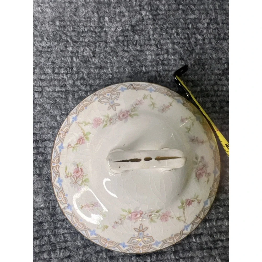 Vintage Edwin‎ M.Knowles Covered Serving Bowl & Sugar Bowl Set Floral 1914